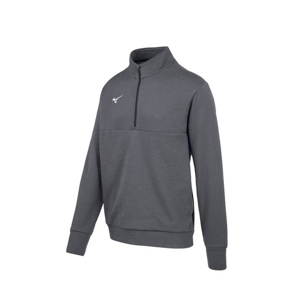 Panske Pulóver Mizuno MZ1 1/4 Zip Fleece Siva Vypredaj TIVU23195